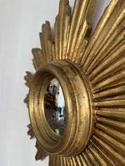 Mid-Century_Convex_Sunburst_Mirror,_Gilded_Wood_and_Resin