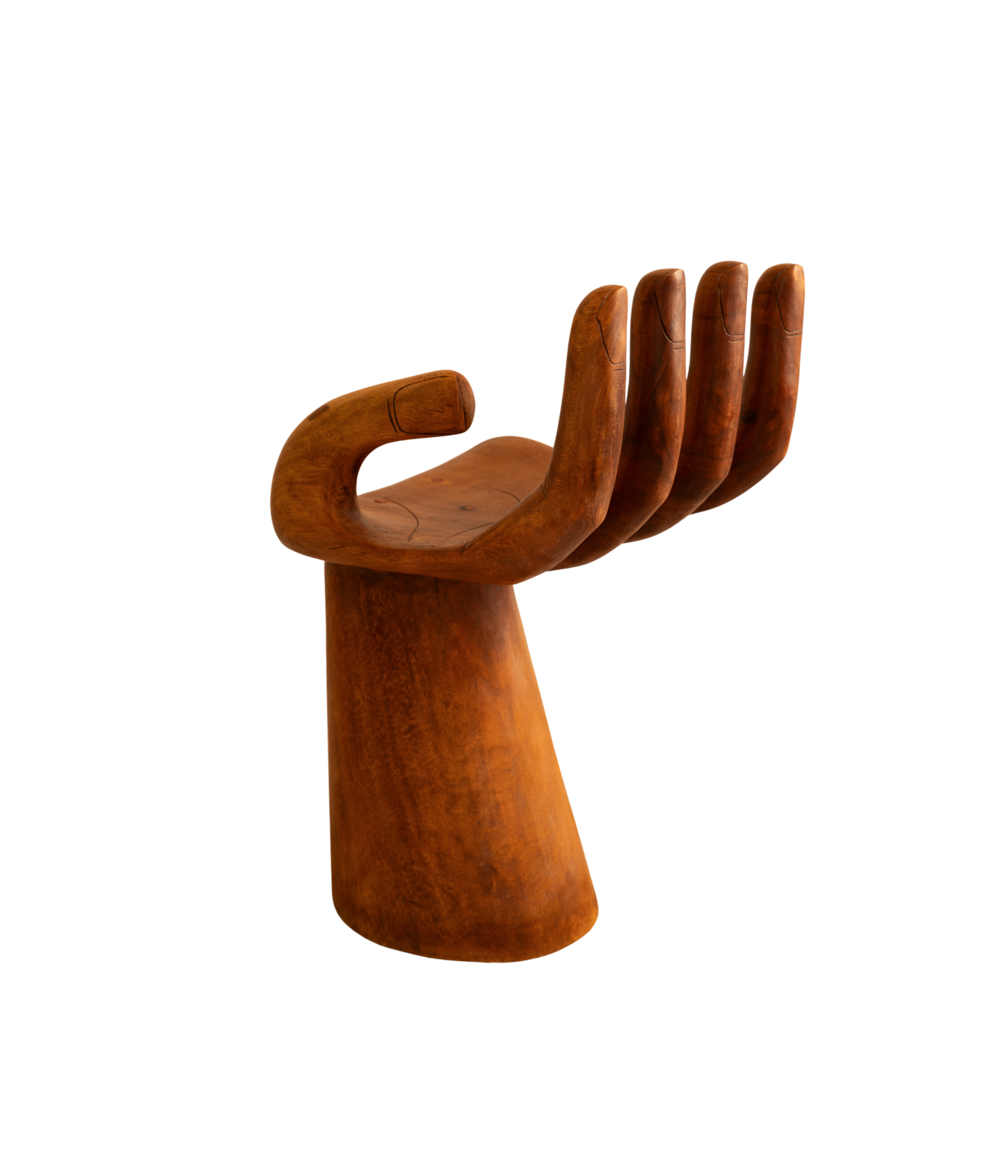 Surreal_Hand_Chair_Stool_in_Wood,_Pedro_Friedeberg_Style