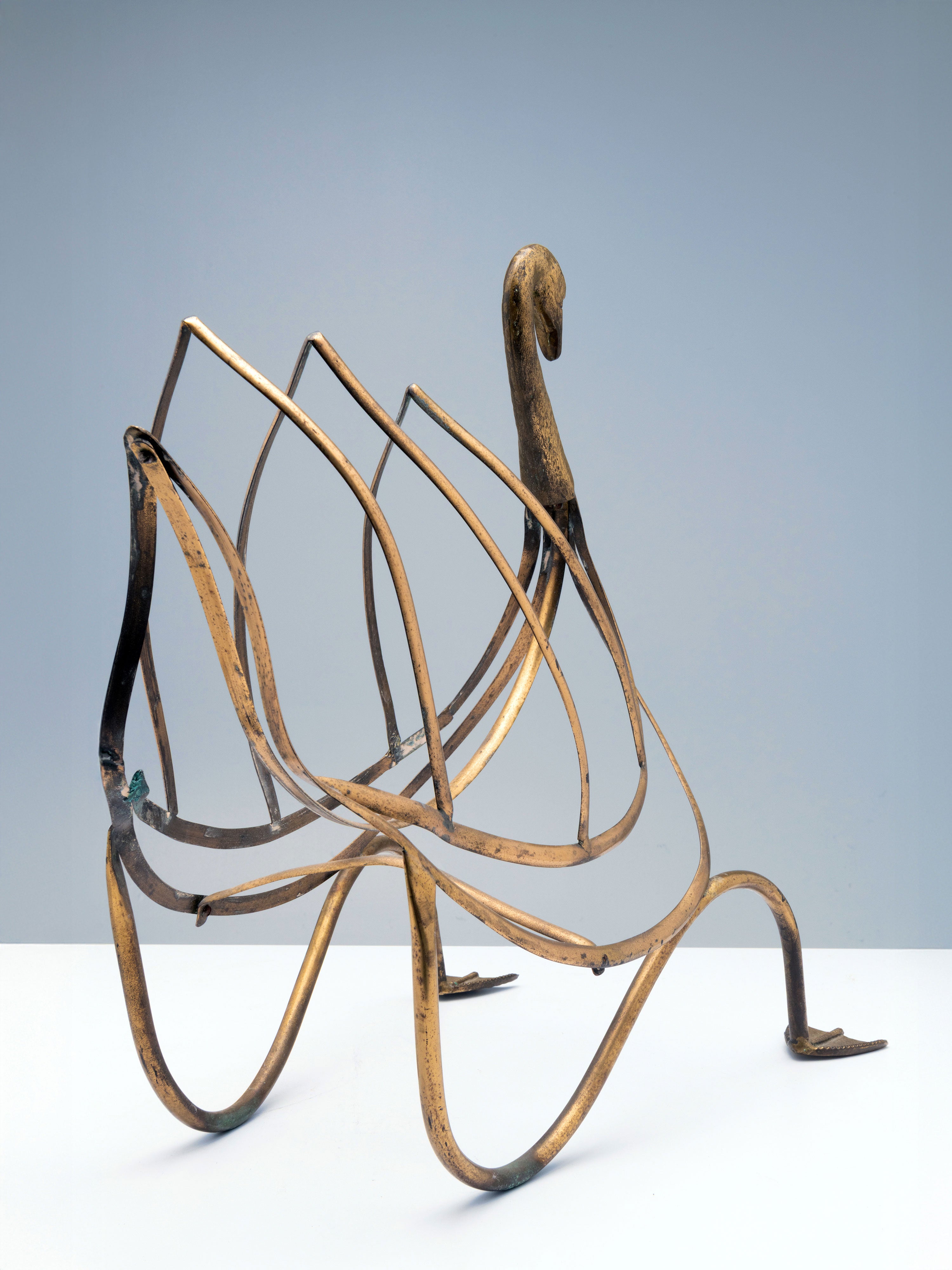 Swan_Magazine_Rack_Maison_Jansen_Brass_1950s_France
