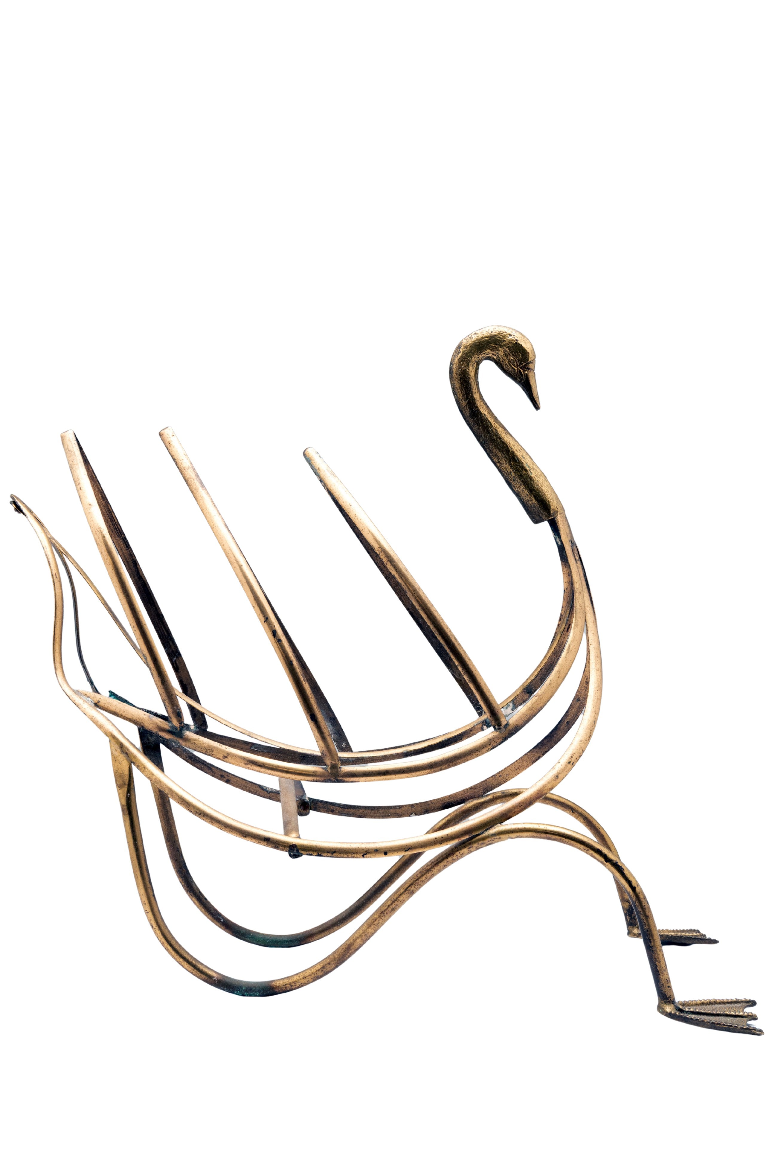 Swan_Magazine_Rack_Maison_Jansen_Brass_1950s_France