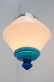 Swedish_Art_Deco_Milk_Glass_Pendant_Lamp_with_Blue_Accents,_1930s