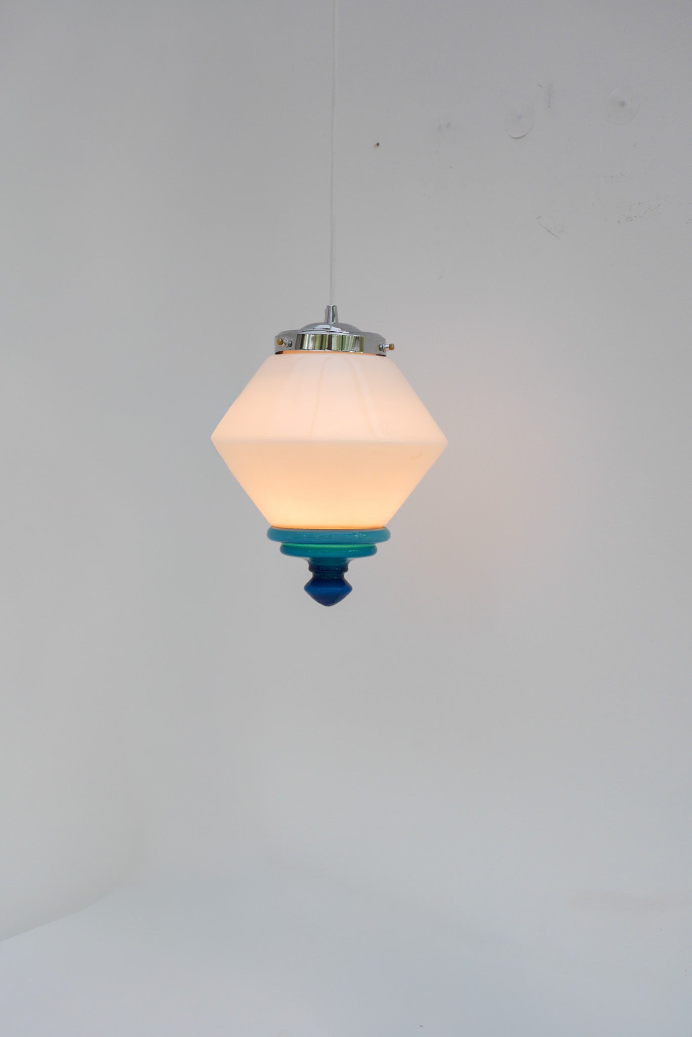 Swedish_Art_Deco_Milk_Glass_Pendant_Lamp_with_Blue_Accents,_1930s