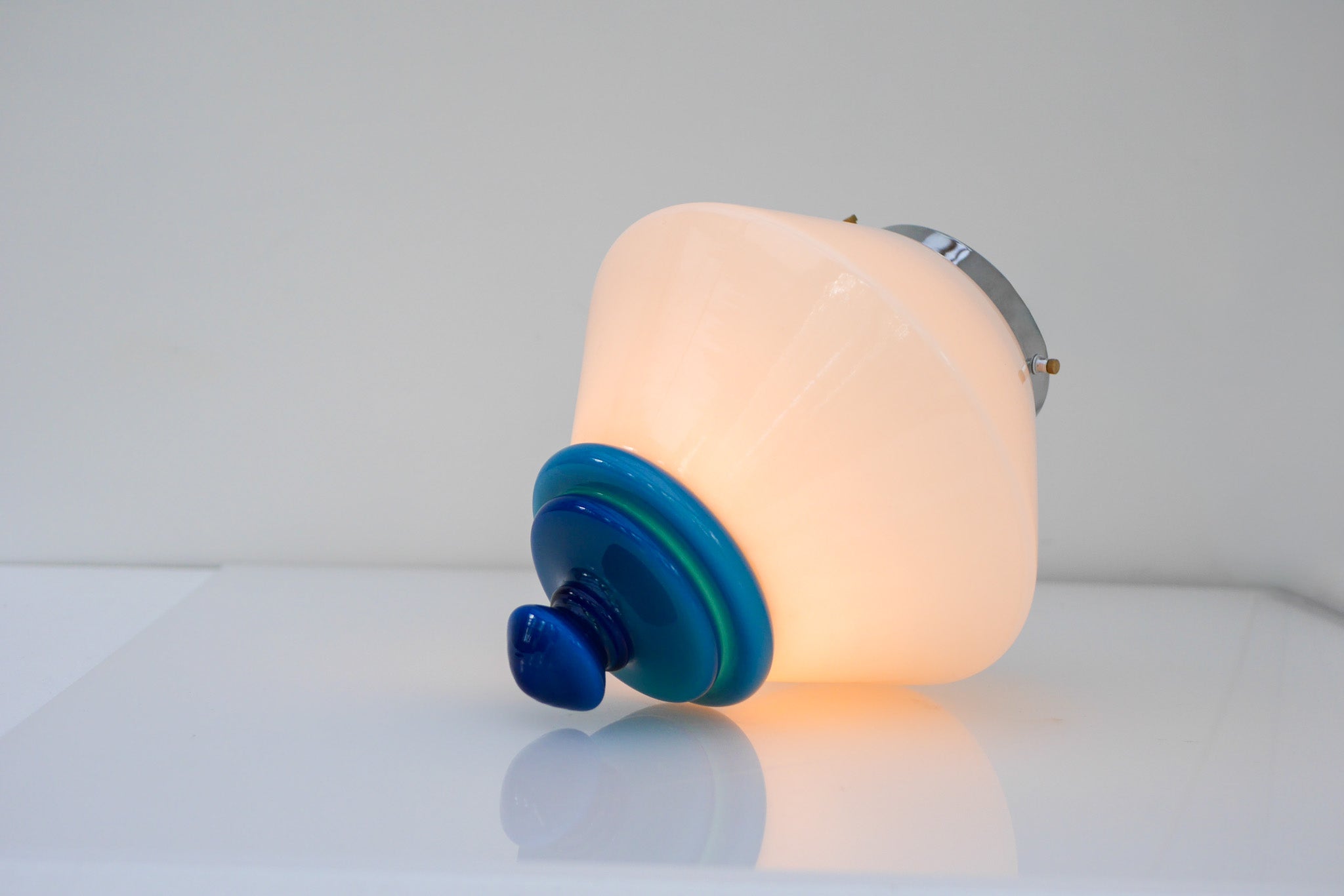 Swedish_Art_Deco_Milk_Glass_Pendant_Lamp_with_Blue_Accents,_1930s