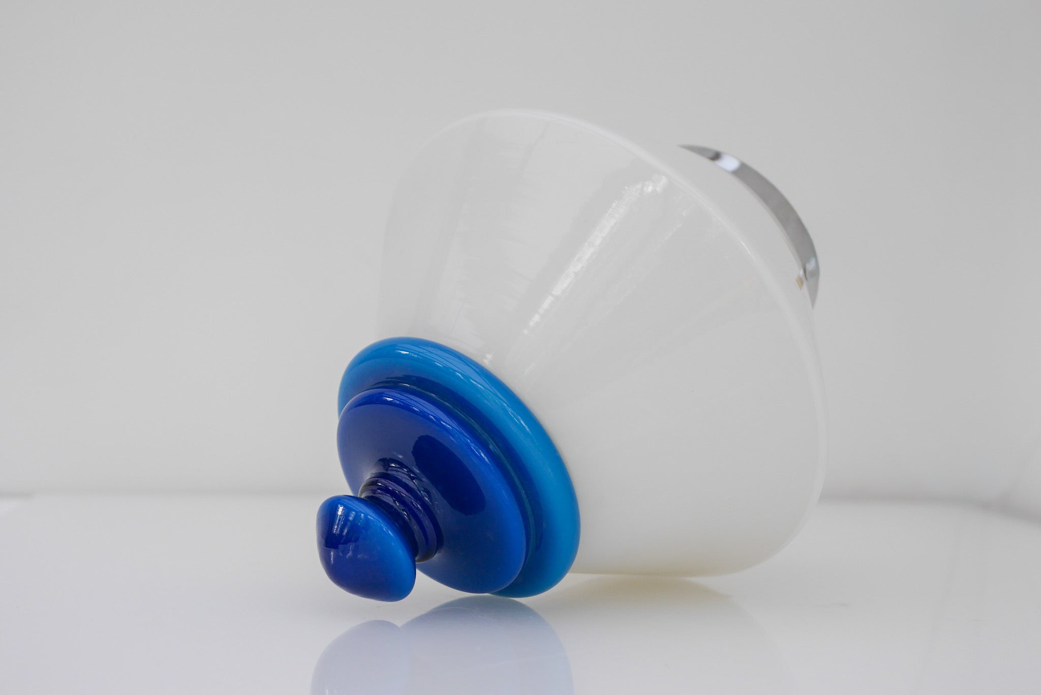 Swedish_Art_Deco_Milk_Glass_Pendant_Lamp_with_Blue_Accents,_1930s