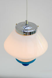 Swedish_Art_Deco_Milk_Glass_Pendant_Lamp_with_Blue_Accents,_1930s
