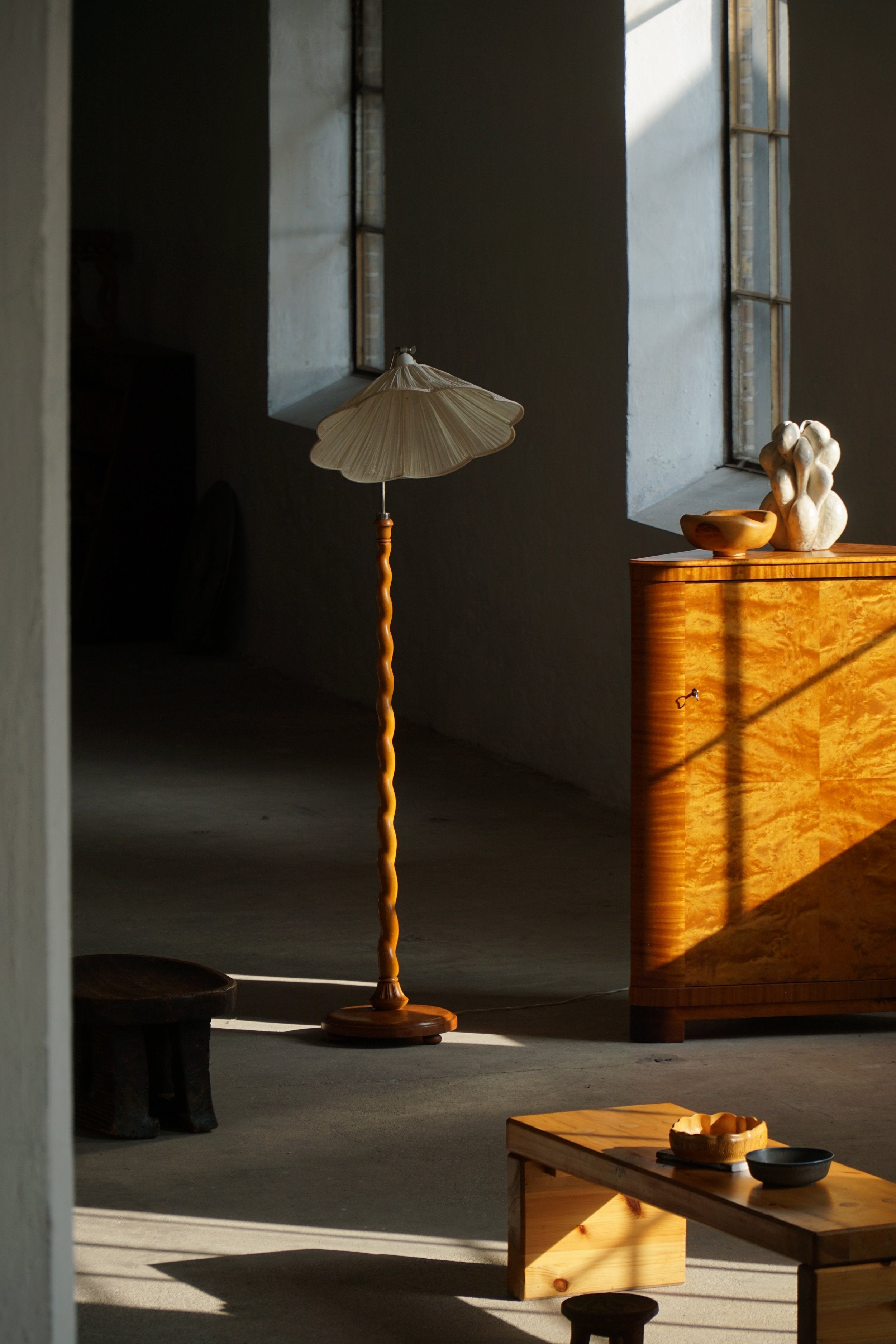 Swedish_Birch_Floor_Lamp_with_Pleated_Shade