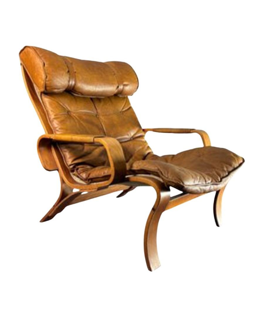 Swedish_Brazilia_Lounge_Chair_in_Leather_and_Bentwood_by_Jan_Bengstsson_for_Scapa_Industri_Ab,_1970s