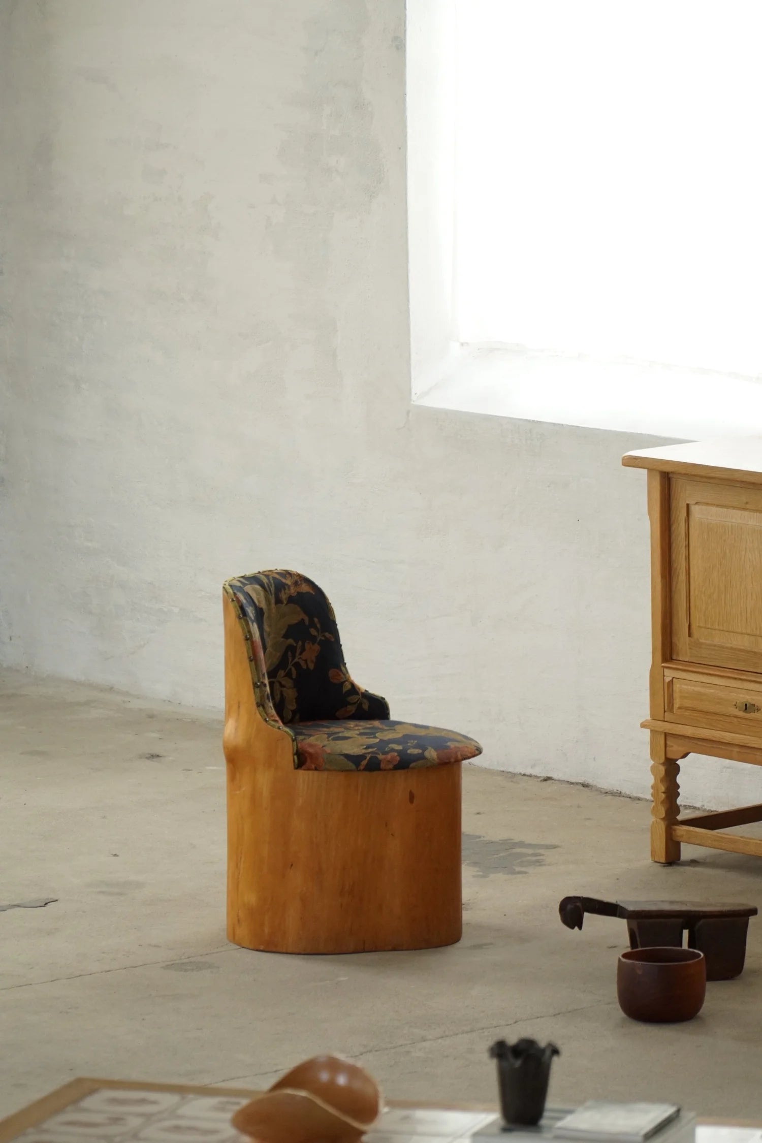 Swedish_Kubstol_Stump_Chair_in_Pine_and_Floral_Upholstery,_1970s