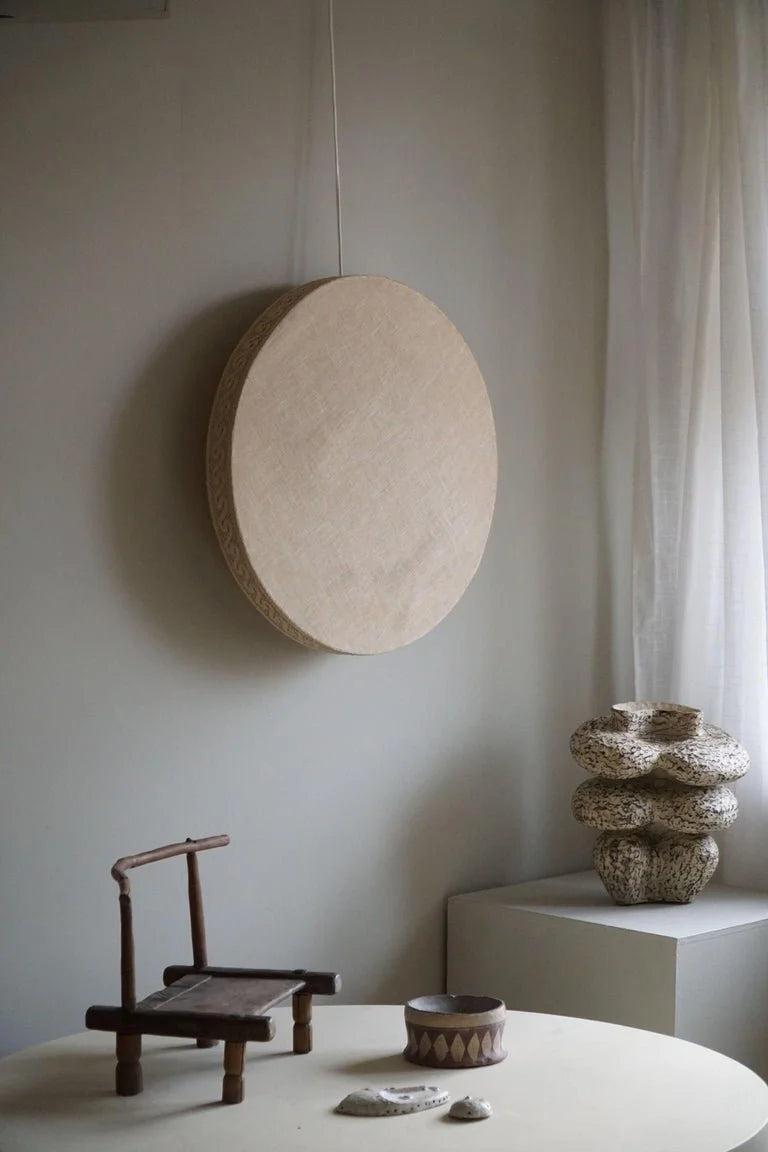 Swedish_Mid_Century_Modern,_Ceiling_/_Flush_Scone_in_Linen,_1950s