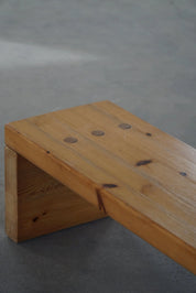 Swedish_Modern_Brutalist_Table_Bench_in_Solid_Pine,_1970s