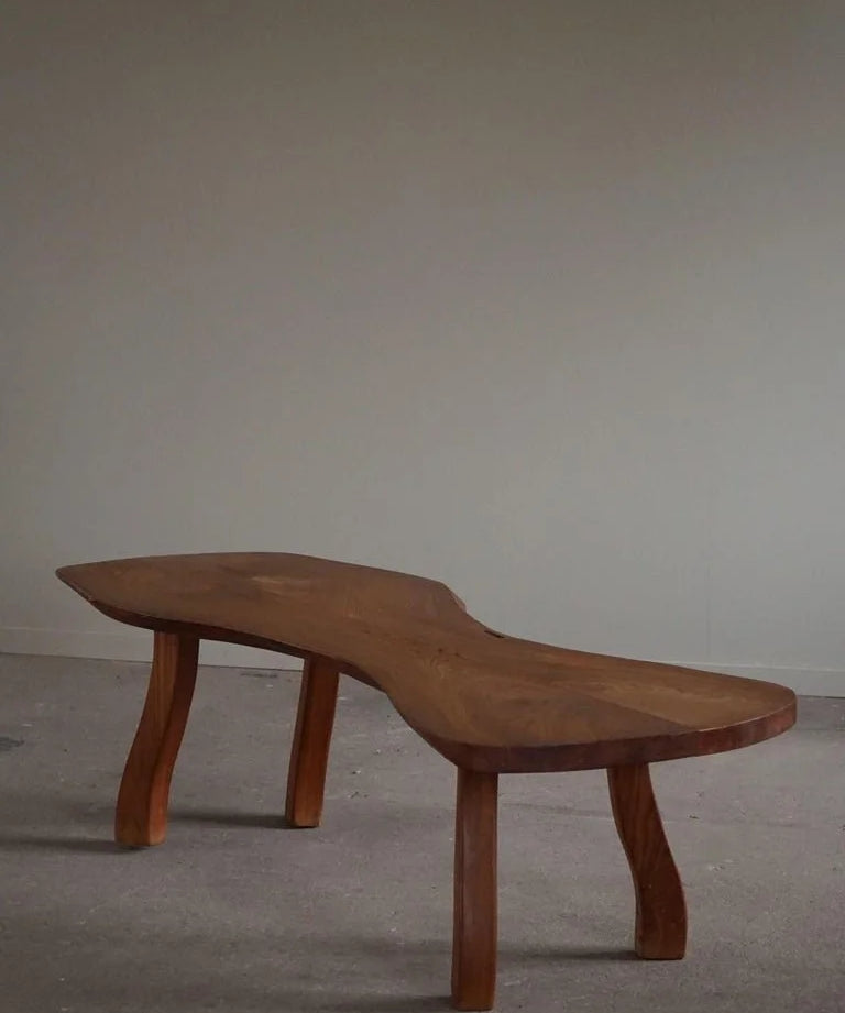 Swedish_Modern,_Organic_Shaped_Sofa_Table_in_Elm_by_Carl-Axel_Beijbom,_1968