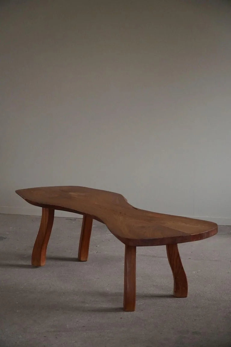 Swedish_Modern,_Organic_Shaped_Sofa_Table_in_Elm_by_Carl-Axel_Beijbom,_1968