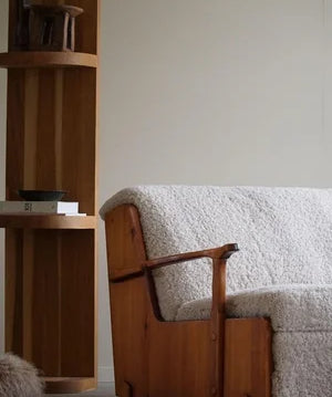 Swedish_Modern_Pine_Sofa_Bed_with_Lambswool_Upholstery,_1950s