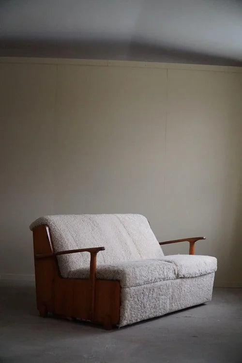 Swedish_Modern_Pine_Sofa_Bed_with_Lambswool_Upholstery,_1950s