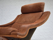 Swivel_Armchair,_Corduroy_Upholstery_&_Wood_Base,_1980s_Sweden