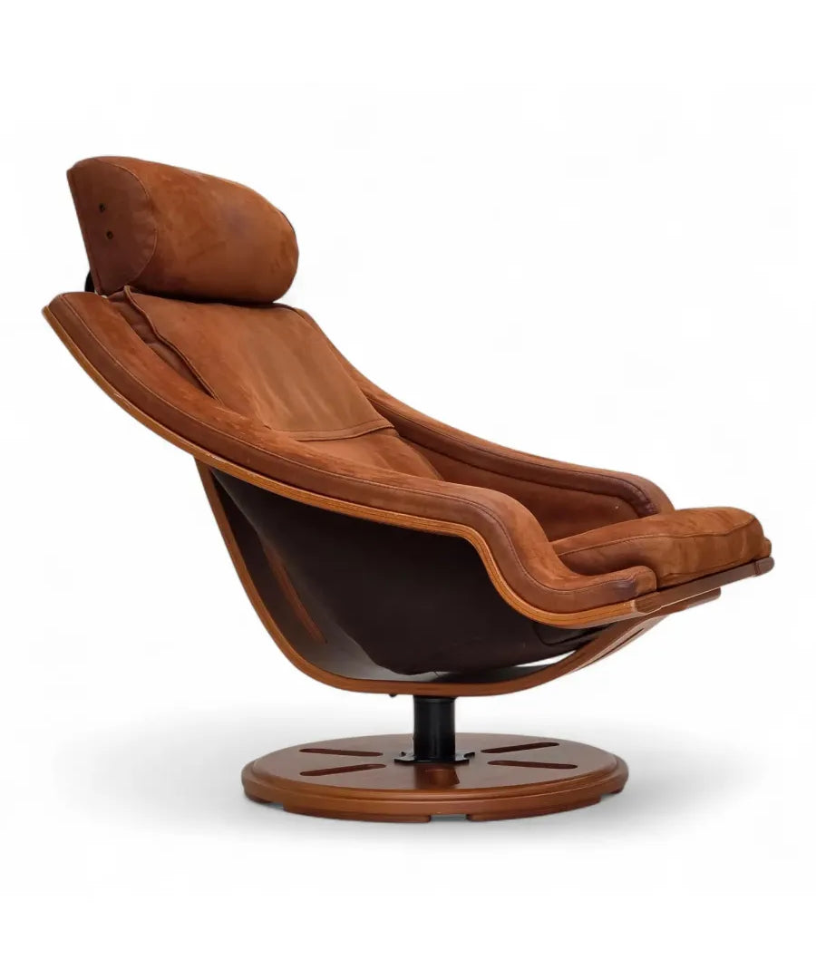 Swivel_Armchair,_Corduroy_Upholstery_&_Wood_Base,_1980s_Sweden