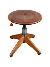 Swivel_Stool,_Art_Deco_Style,_Patinated_Oak,_Switzerland-Germany