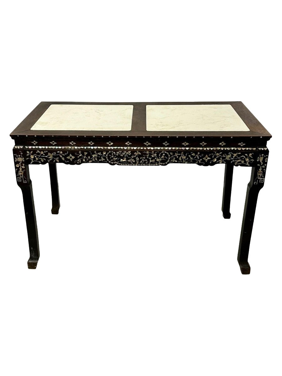 Syrian_Rosewood_Console_Table,_Mother-of-Pearl_&_Marble_Top_1950s_Syria
