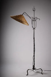 Taidetakomo_Antti_Hakkarainen_Wrought_Iron_Floor_Lamp,_1930s,_Finland