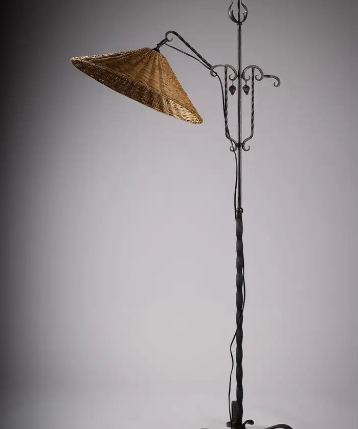 Taidetakomo_Antti_Hakkarainen_Wrought_Iron_Floor_Lamp,_1930s,_Finland