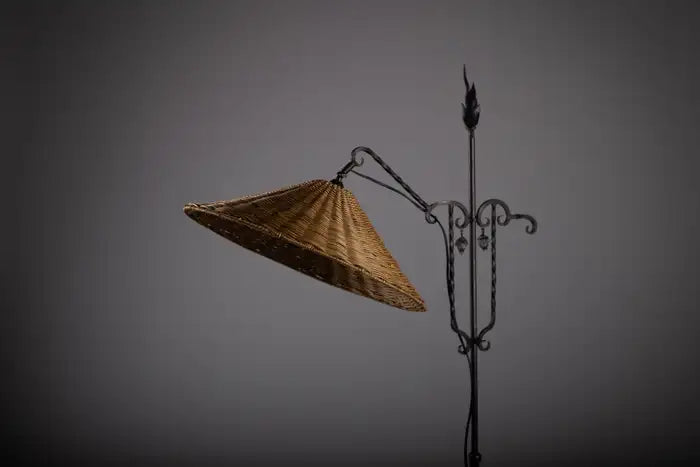 Taidetakomo_Antti_Hakkarainen_Wrought_Iron_Floor_Lamp,_1930s,_Finland