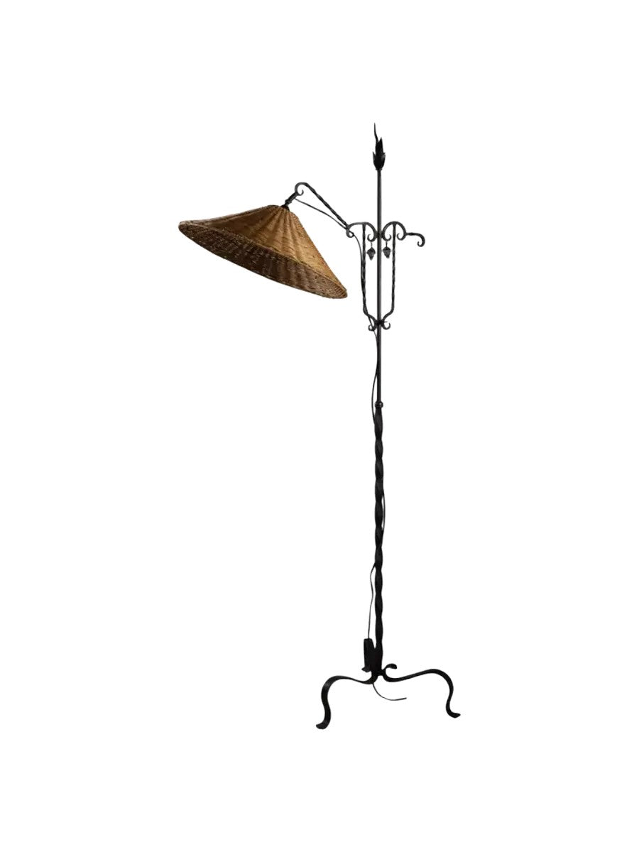 Taidetakomo_Antti_Hakkarainen_Wrought_Iron_Floor_Lamp,_1930s,_Finland