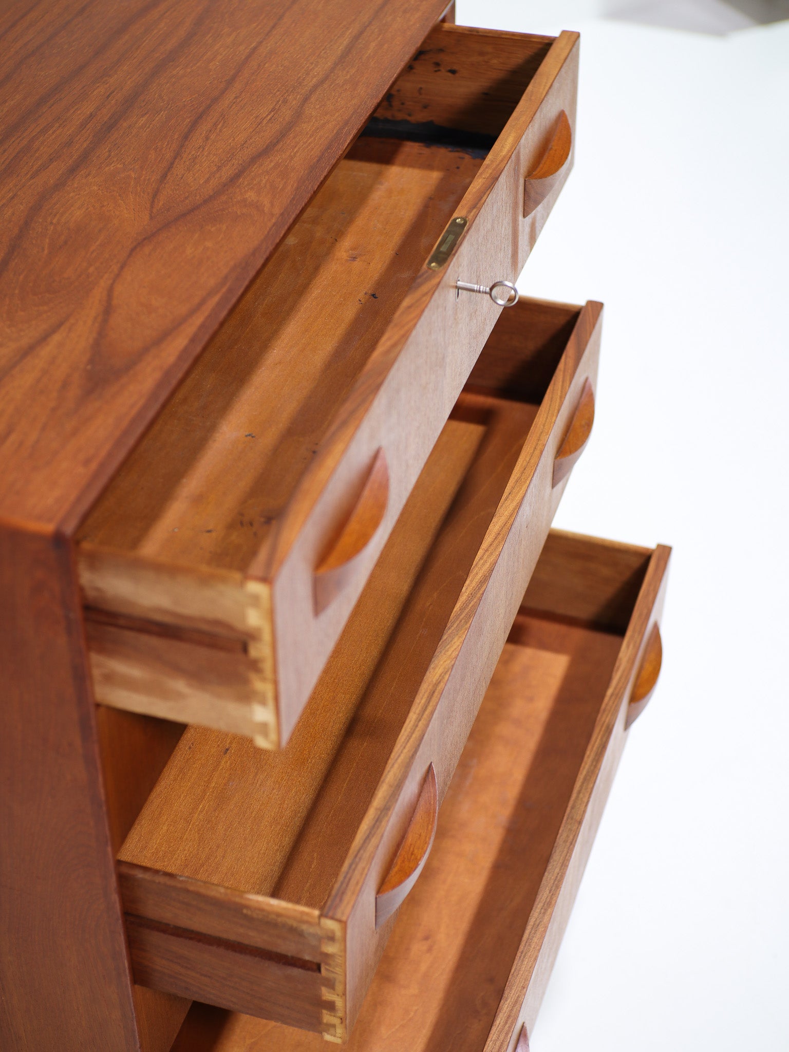 Teak_Tallboy_Chest_of_Drawers_by_Clausen_&_Søn,_1960s,_Denmark