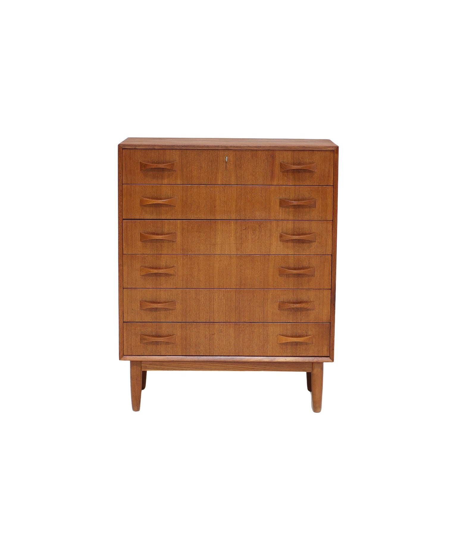 Teak_Tallboy_Chest_of_Drawers_by_Clausen_&_Søn,_1960s,_Denmark