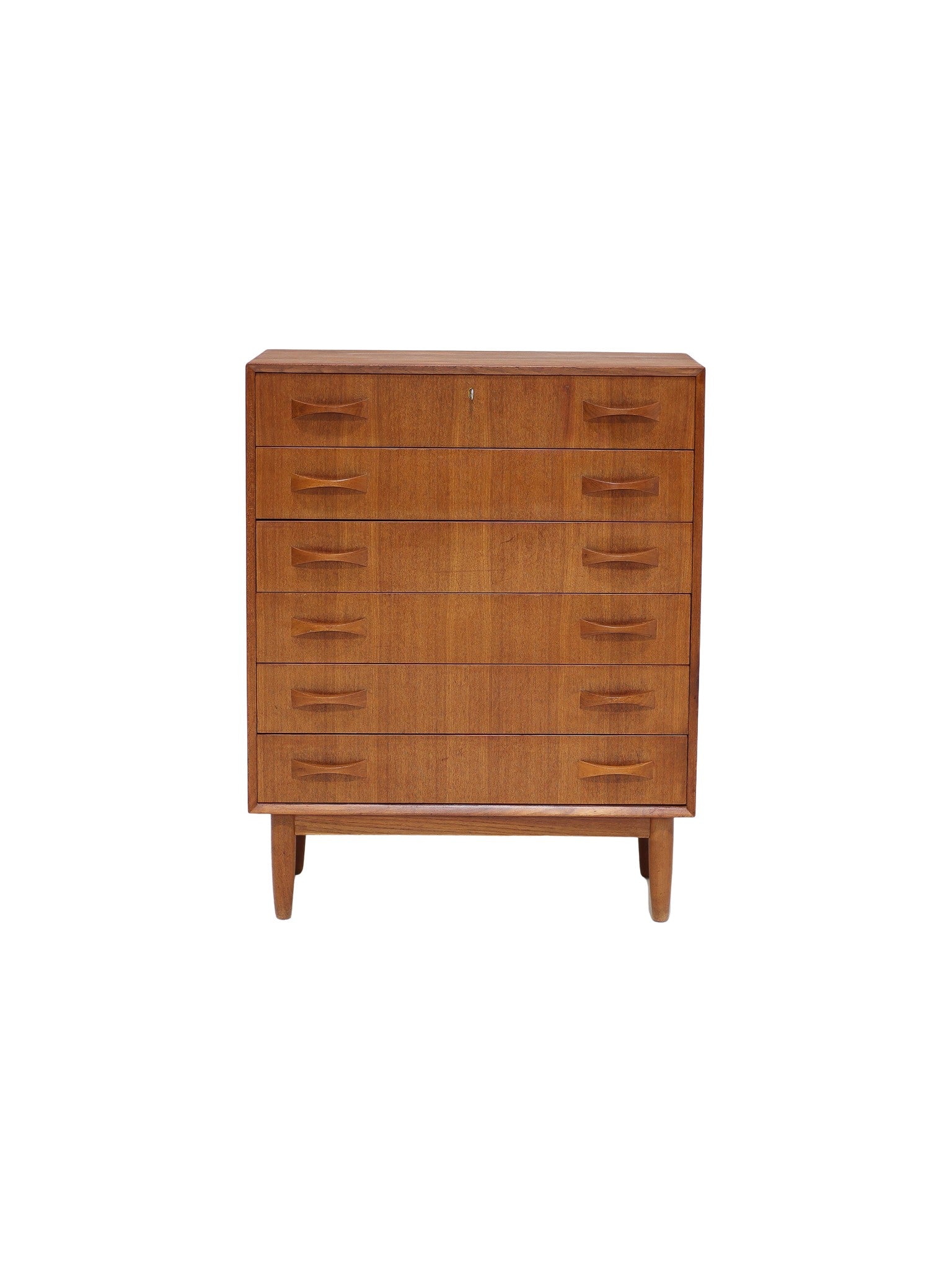 Teak_Tallboy_Chest_of_Drawers_by_Clausen_&_Søn,_1960s,_Denmark