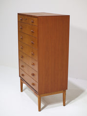 Tall_chest_of_drawers_with_shoe_rack_teak_Danish_1960s