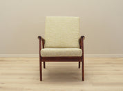 Teak_Armchair,_Danish_Design,_Refurbished_Fabric,_1970s,_Denmark