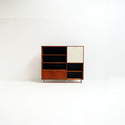 Cees_Braakman_Made_to_Measure_Cabinet_for_Pastoe_in_Teak_with_Black_and_Off-White_Details,_Netherlands,_Mid-Century_Modern