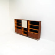 Cees_Braakman_Made_to_Measure_Cabinet_for_Pastoe_in_Teak_with_Black_and_Off-White_Details,_Netherlands,_Mid-Century_Modern