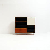 Cees_Braakman_Made_to_Measure_Cabinet_for_Pastoe_in_Teak_with_Black_and_Off-White_Details,_Netherlands,_Mid-Century_Modern