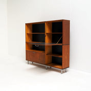 Cees_Braakman_Made_to_Measure_Cabinet_for_Pastoe_in_Teak_with_Black_and_Off-White_Details,_Netherlands,_Mid-Century_Modern