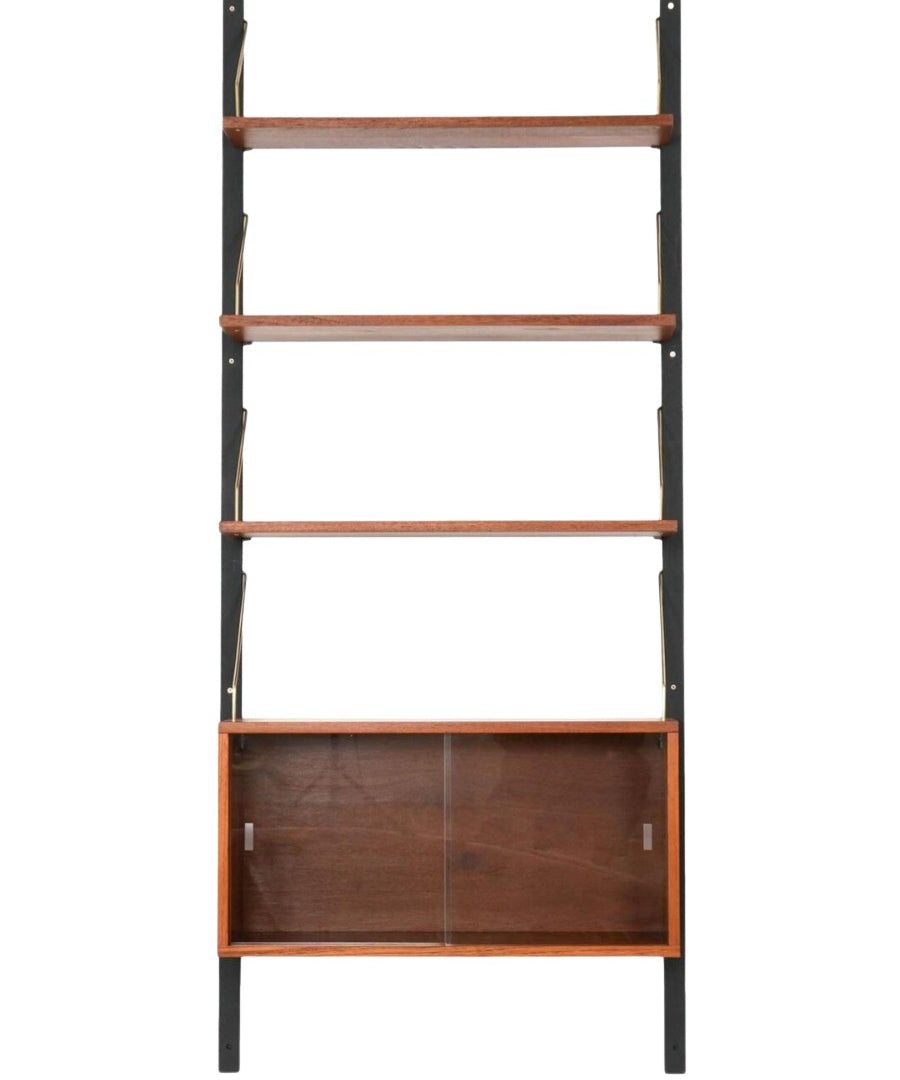 Danish_Teak_Shelving_Unit_with_Cabinet_Storage,_1960s,_Denmark