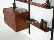 Teak_Wall_Unit,_Randers_Møbelfabrik_PS_System,_Teak_Veneer,_1960s,_Denmark