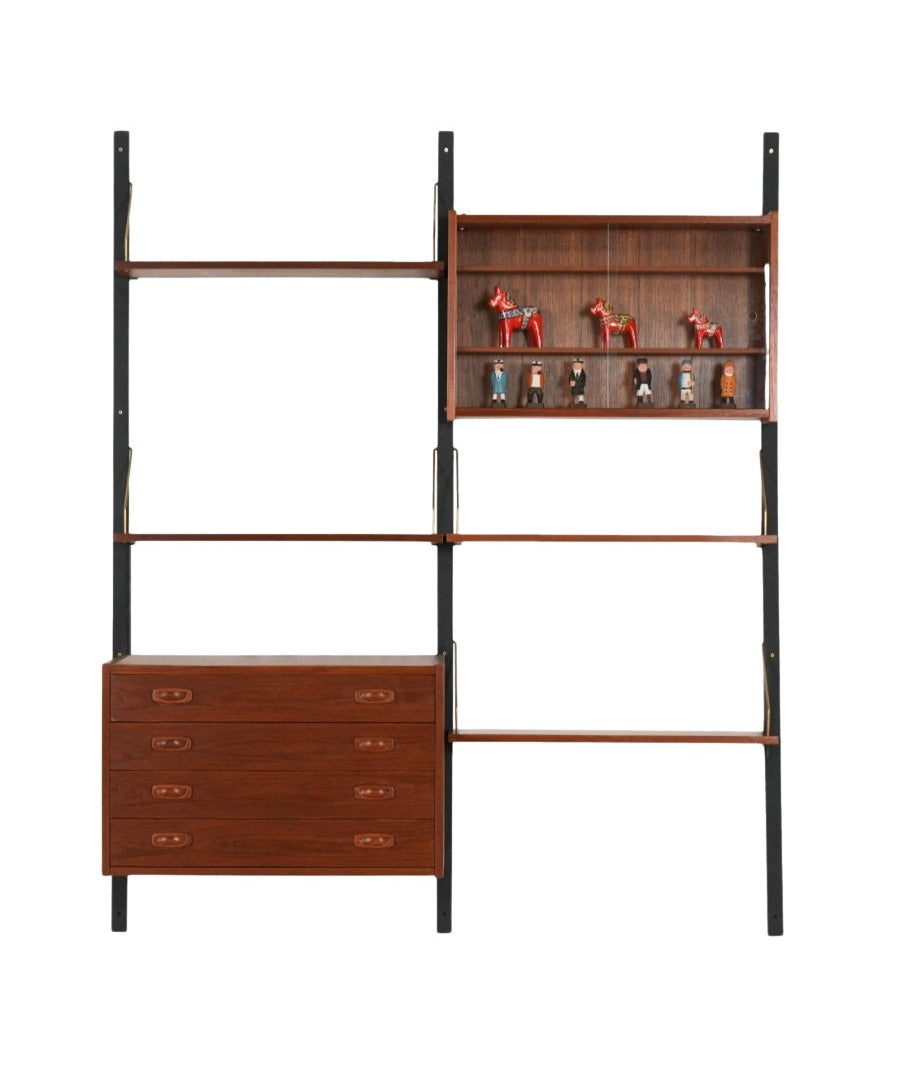 Teak_Wall_Unit,_Randers_Møbelfabrik_PS_System,_Teak_Veneer,_1960s,_Denmark