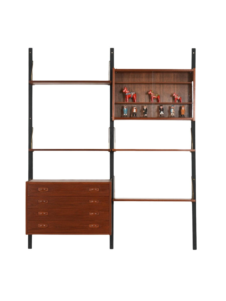 Teak_Wall_Unit,_Randers_Møbelfabrik_PS_System,_Teak_Veneer,_1960s,_Denmark