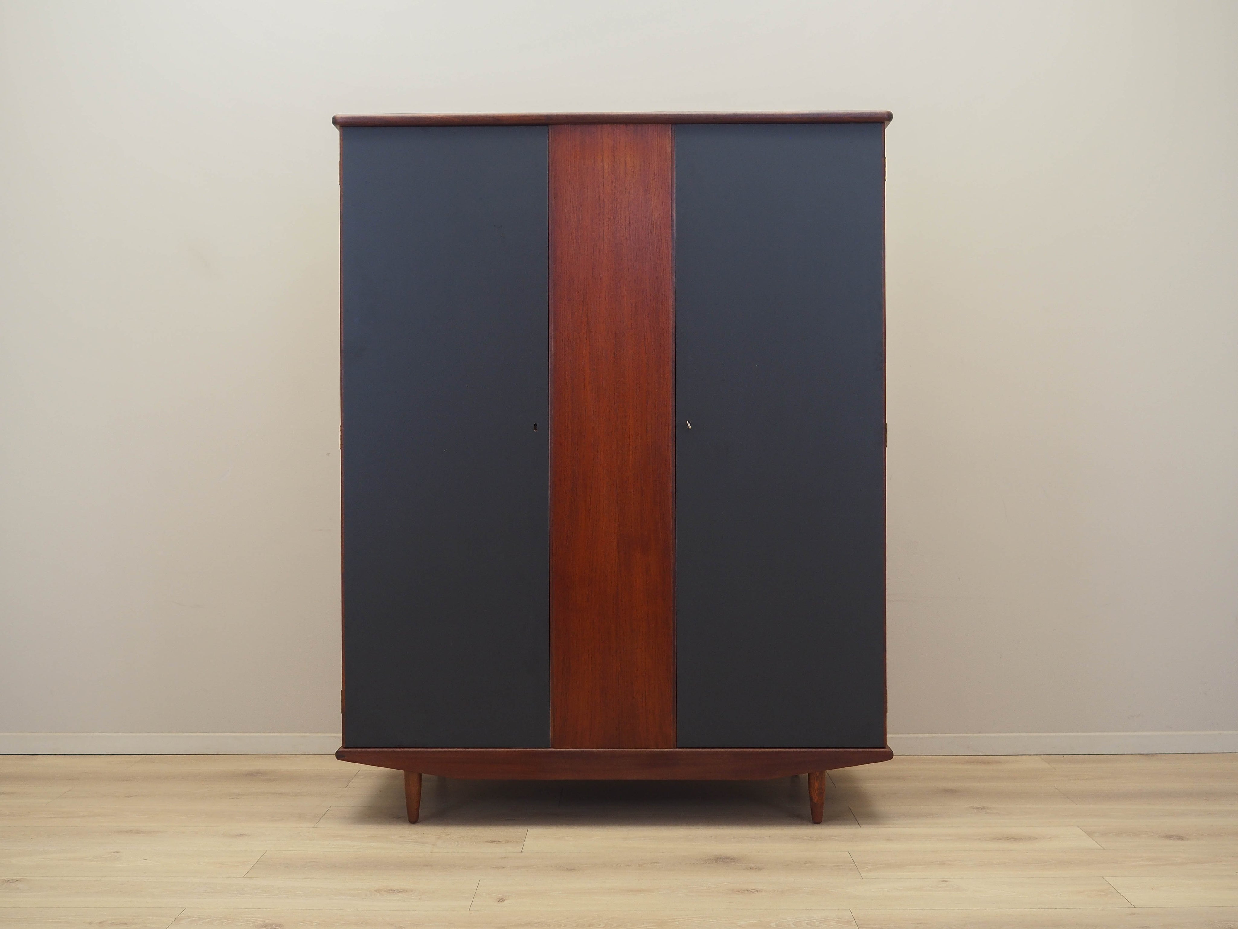 Teak_Wardrobe,_Solid_Wood_Legs,_1960s,_Denmark