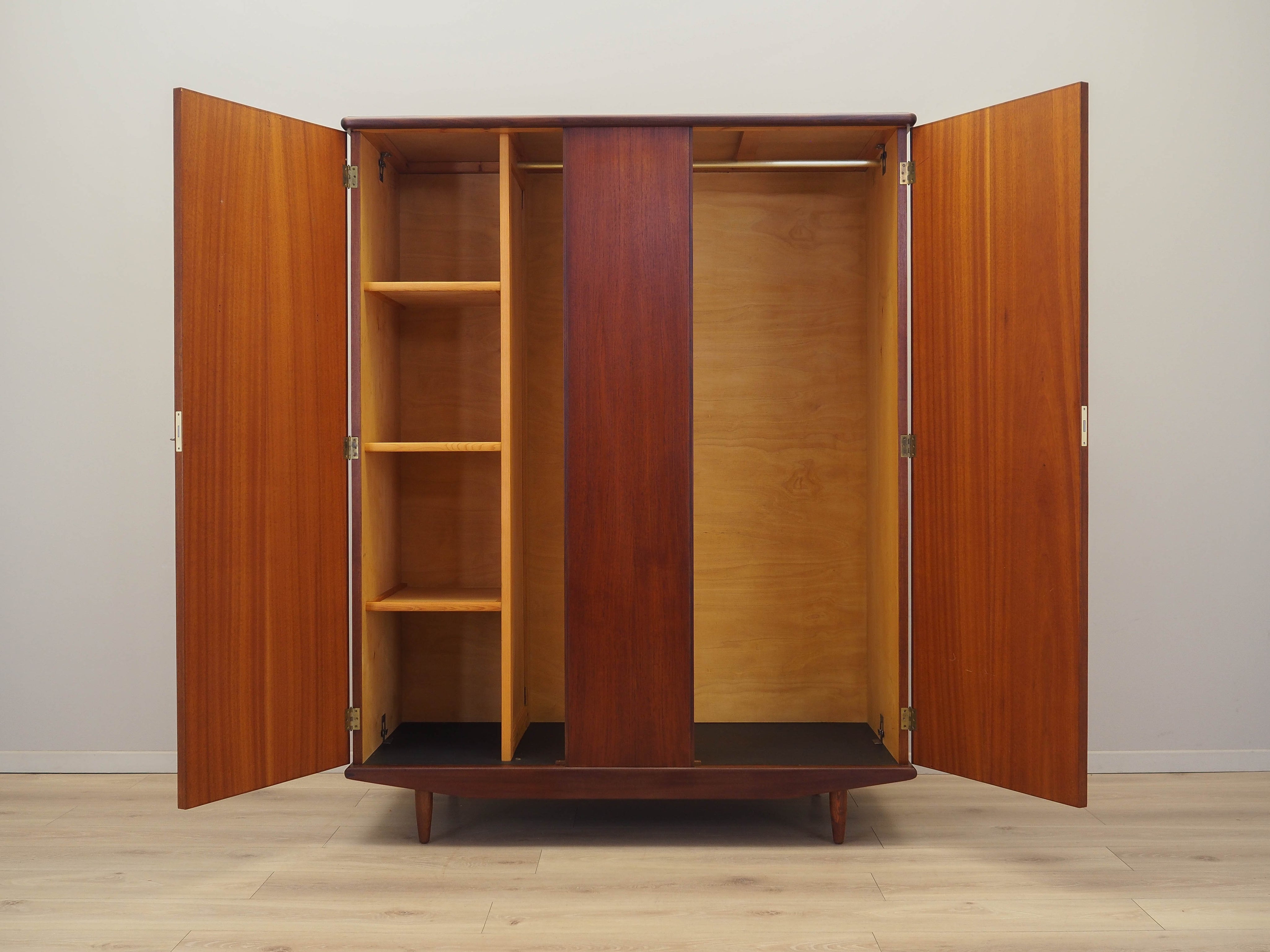 Teak_Wardrobe,_Solid_Wood_Legs,_1960s,_Denmark