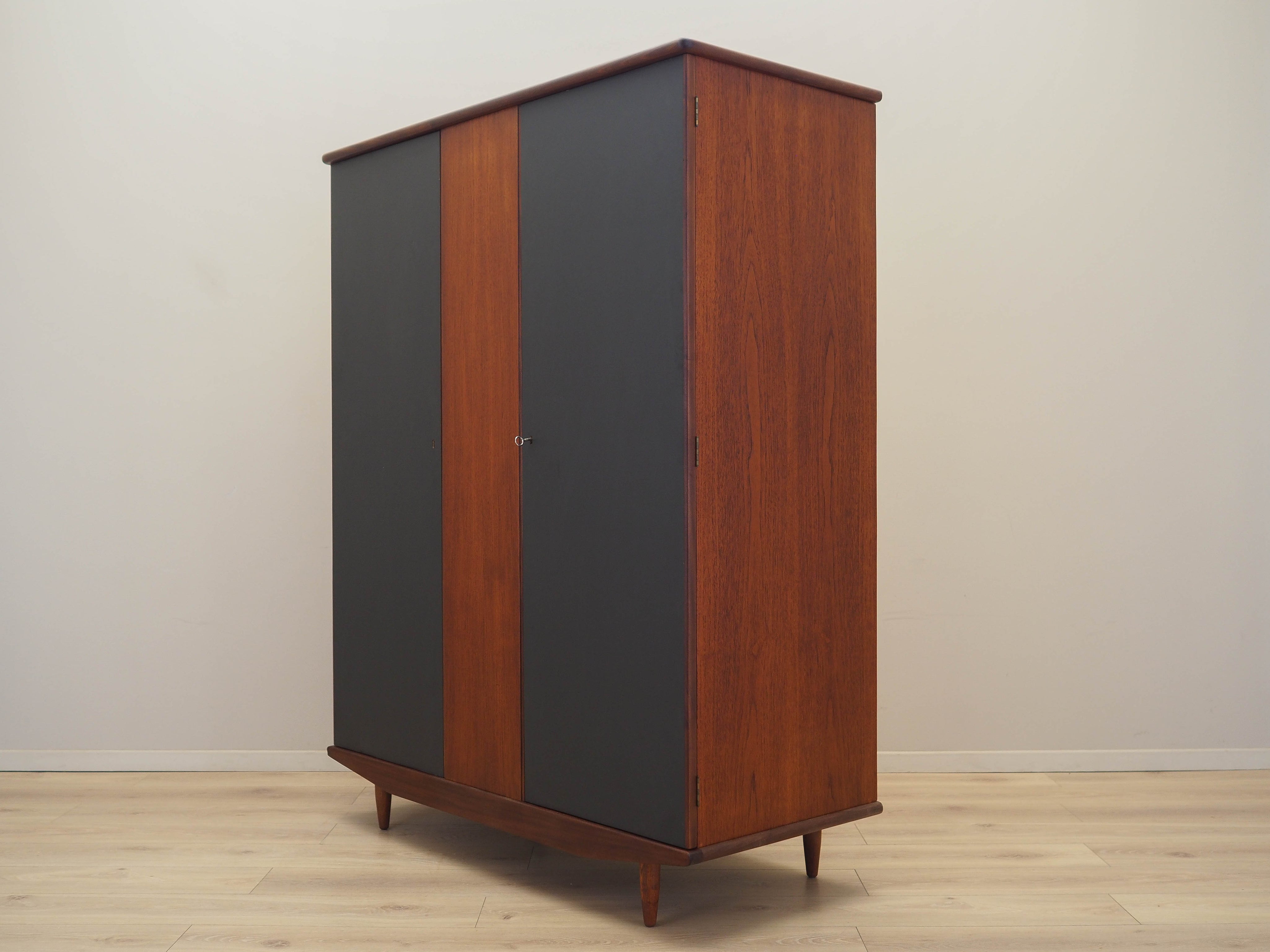Teak_Wardrobe,_Solid_Wood_Legs,_1960s,_Denmark