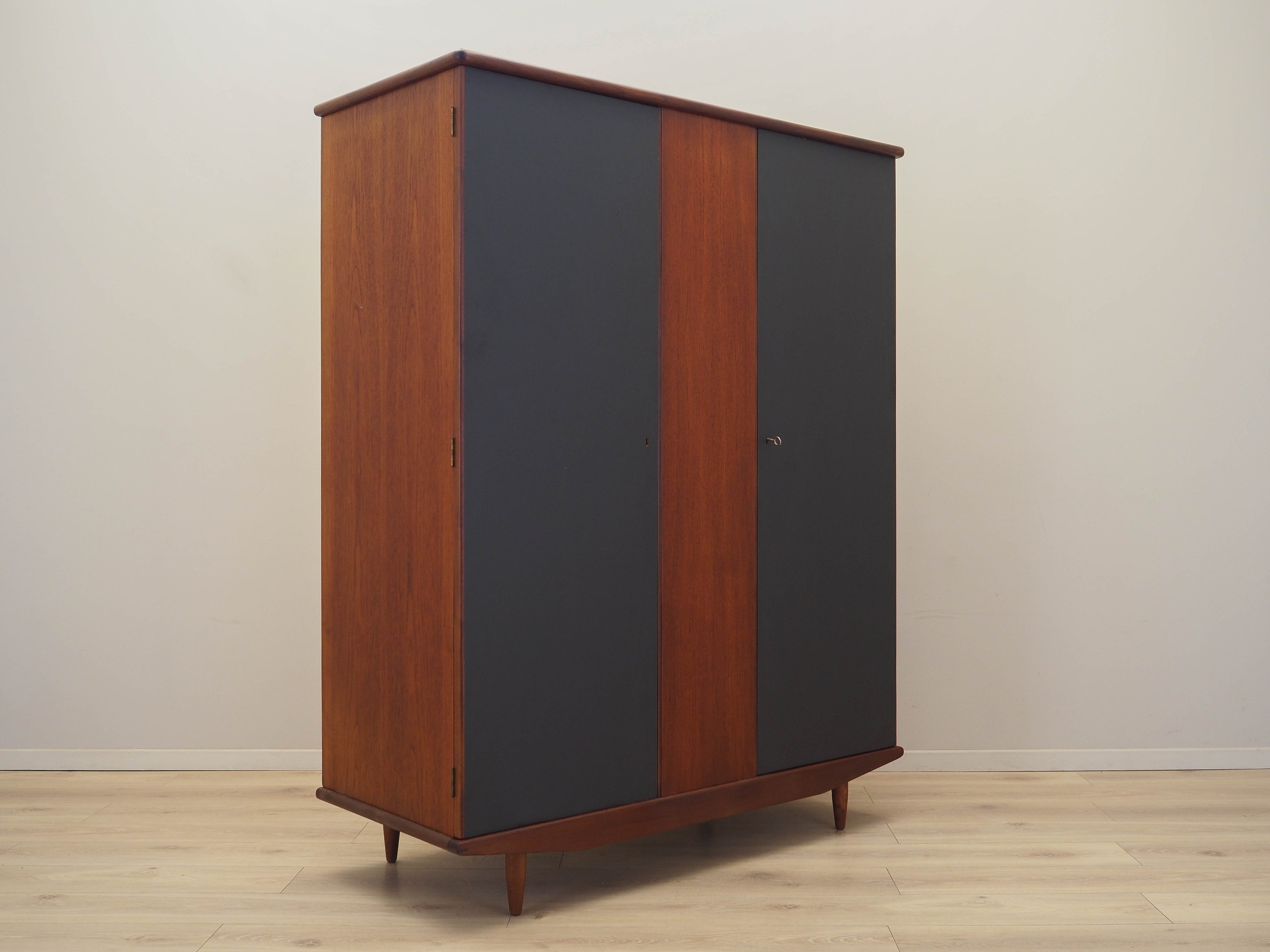 Teak_Wardrobe,_Solid_Wood_Legs,_1960s,_Denmark