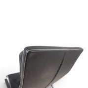 MaRe_Lounge_Chair_by_Christophe_Marchand_for_Team_by_Wellis,_Black_Leather_Reclining_Chaise_Lounge,_Red_Dot_Design_Award
