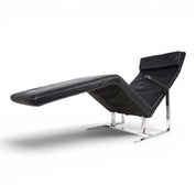 MaRe_Lounge_Chair_by_Christophe_Marchand_for_Team_by_Wellis,_Black_Leather_Reclining_Chaise_Lounge,_Red_Dot_Design_Award