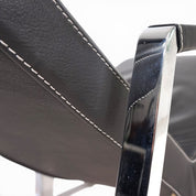 MaRe_Lounge_Chair_by_Christophe_Marchand_for_Team_by_Wellis,_Black_Leather_Reclining_Chaise_Lounge,_Red_Dot_Design_Award