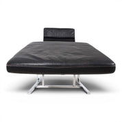 MaRe_Lounge_Chair_by_Christophe_Marchand_for_Team_by_Wellis,_Black_Leather_Reclining_Chaise_Lounge,_Red_Dot_Design_Award