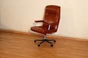 P126_Executive_Office_Chair_by_Osvaldo_Borsani_for_Tecno_in_Black_Leather,_Italy_1966