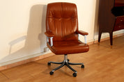 P126_Executive_Office_Chair_by_Osvaldo_Borsani_for_Tecno_in_Black_Leather,_Italy_1966