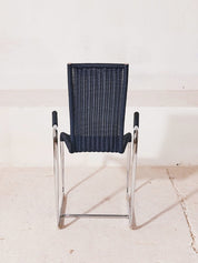 Tecta_D25_Bauhaus_Cantilever_Chair_in_Chrome_and_Navy_Woven_Upholstery,_Germany,_Vintage